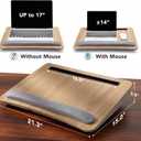 HUANUO Laptop Lap Desk - Portable Lap Desk with Pillow Cushion, Fits up to 17 inch Laptop, with Anti-Slip Strip & Storage Function for Home Office Students Use as Computer Laptop Stand, Book Tablet