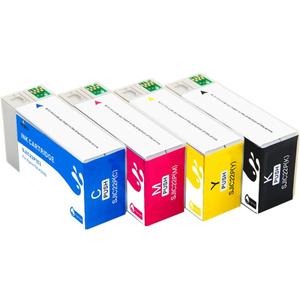 MS.R SJIC22P Remanufactured Ink Cartridge Replacement for SJIC22P to use with C3500 TM-C3500 Inkjet Color lables Printer(4 Pack)