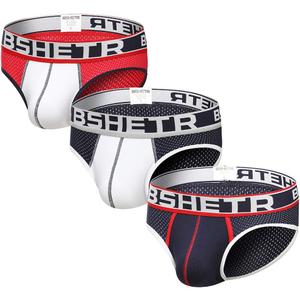 Men's Underwear Briefs 5-Pack Cotton Low Rise Multi Color Soft Underpant (Medium)