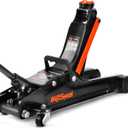 AV Steel Low Profile Floor Jack 2.5 Ton (5000 lbs), Lift Range 3.4" to 14.6" for Cars & Sedans, Hydraulic Steel Jack with Single Piston Pump - Not for Trucks or SUVs