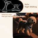 Small Dog Harness and Leash Set, Reflective Soft Breathable Mesh Vest, 3 Buckles, Adjustable Neck and Chest,Step in Dog Harness for Walking, Running, Training, Black, XS
