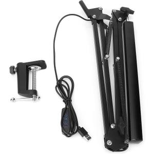 Swing Arm Desk Lamp with Clamp, Eye Caring LED Desk, 10 Dimming 3 Color Modes, Lamp for Reading, Work, Nail Art, 120 Wide Angle Illumination