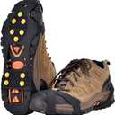 Aliglow Ice Snow Grips Over Shoe/Boot Traction Cleat Spikes Anti Slip Footwear (Small (3-5MEN/ 5-7WOMEN))