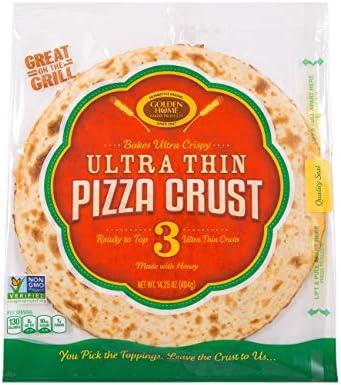 Pack Of 3Golden Home Bakery Products Ultra Thin Pizza Crust, 12" (3 Pack)