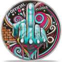 2 x Certified Official Asshole Challenge Coin Graffiti Middle Finger Challenge Token Bold Gag Gift for Friends & Coworkers Funny Collectible for Men & Women