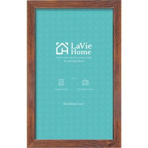 LaVie Home 14x22 Picture Frame Brown Poster Frame, Stable and Sturdy Frame and Polished Plexiglass, Horizontal and Vertical Format of The Walls 1 Pack