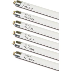 (6pack 34inch F21T5/830 Fluorescent Light Bulb, 21Watt Warm White T5 Linear Tube, 34'' F21W/T5 3000K Soft White Lighting, 20000Hour Longevity Performance