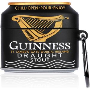 Oqplog for AirPod Pro 2019/Pro 2 Gen 2022 Case Food Design Cover for AirPods Pro Silicone Cases Air Pods Pro Cute Funny Cartoon 3D Kawaii Fun Soft Cool Unique for Girls Boys Teen Girly (Guinss Beer)