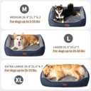 Tidore Orthopedic Dog Bed Medium Size Dog, Durable Egg Crate Foam Sofa Dog Bed with Washable Removable Cover, Waterproof Lining, Pet Beds for Medium Dogs, Navy