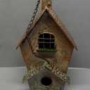 Jemeni Metal Birdhouse for Outdoors, Bird Houses for Outside Hanging, Country Cottage Style