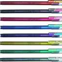 Pentel Hybrid Dual Metallic Liquid Gel Roller Pen YK110/8-M - Pack of 8 Pens in 16 Shimmering Metallic Colours