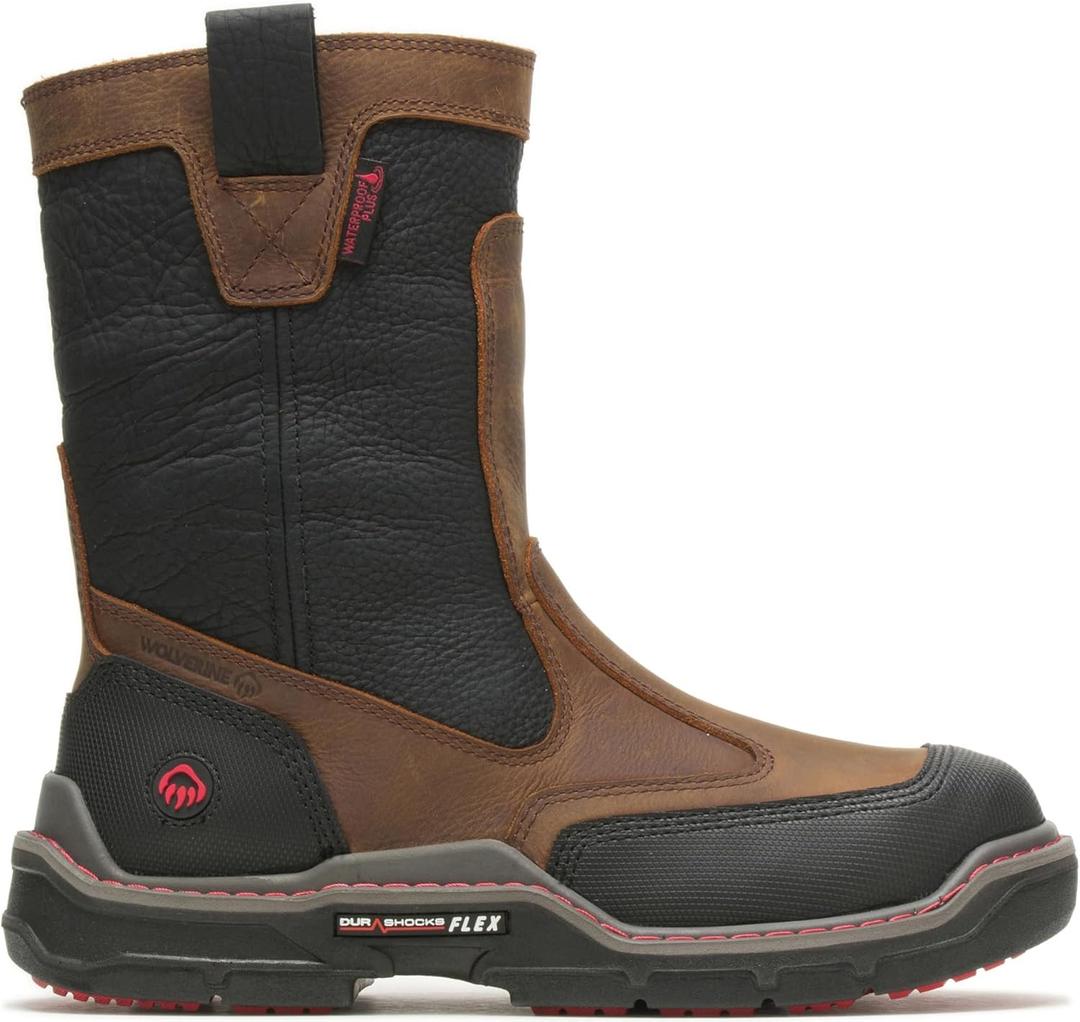 Raider DuraShocks Heavy Duty CarbonMAX Work Wellington (Size 12, Brown)