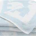 Living Textiles Chenille Baby Blanket - Blue Elephant Ultra Soft, Thick, and Versatile | Warm Blanket for Newborns, Throw Blanket for Crib, Stroller Cover | Perfect Baby Gift 40 x 30 inches