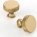 Asidrama 10 Pack Champagne Bronze Kitchen Cabinet Knobs Knurled Dresser Knobs Drawer Knob Cabinet Hardware Aluminum Knob for Dresser Drawers