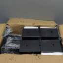 4 Set 4"x 6" Fence Post Anchor Ground Spike, 22" Heavy Duty Metal Fence Stake Post Bases (Inner Size 3.6"x5.6") with Black Powder Coated for Fence, Deck, Railing, Mailbox and Porch