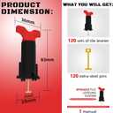 Reusable Tile Leveling System, Tile Tools for Installation, Tile Leveling Clips Tile Spacers(120 Sets+120 Extra Pins)