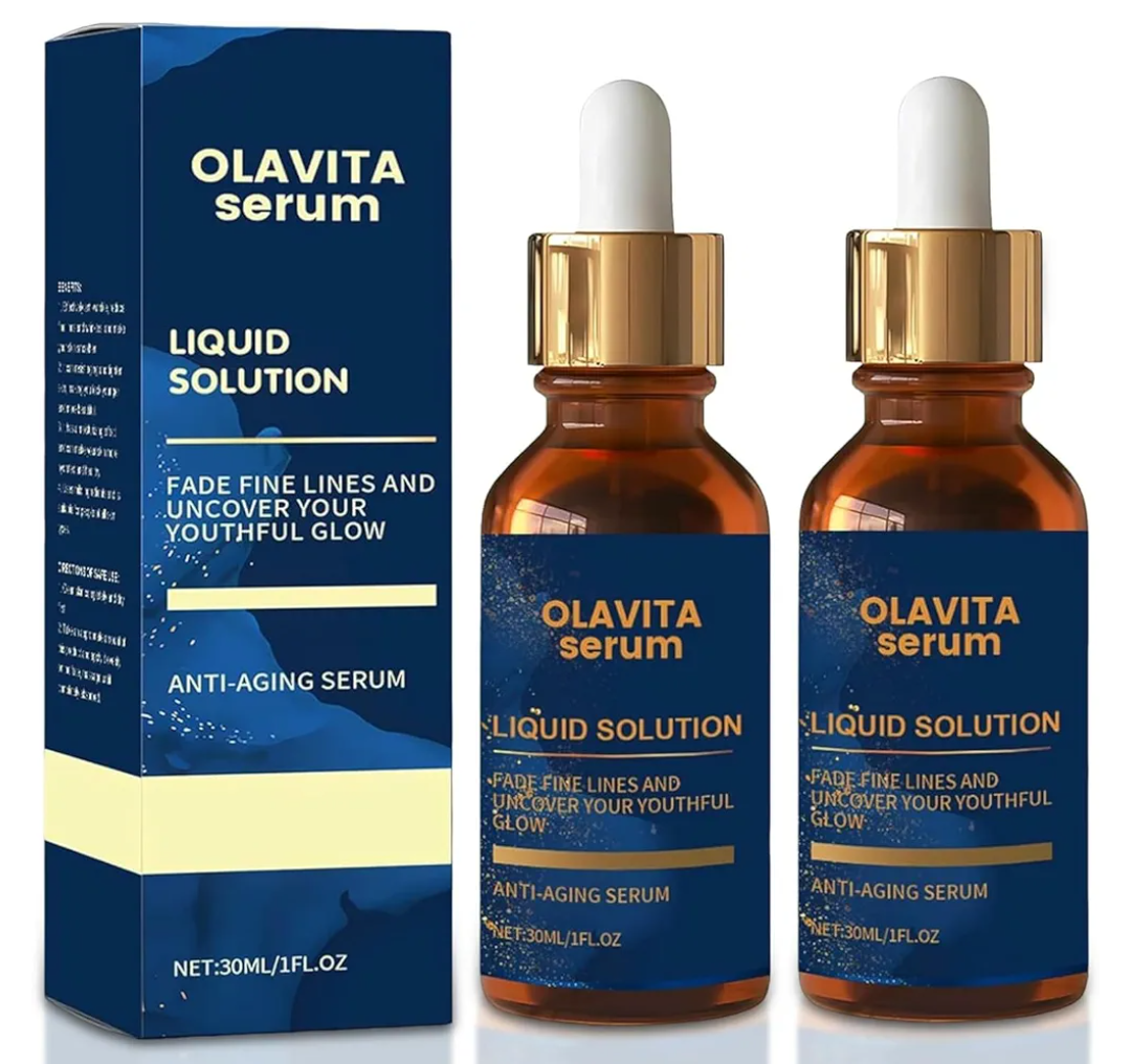 Facial Serum, Olavita Liquid Solution Anti Aging Serum, Vitamin C & E Serum, Promotes Skin Collagen Production, smoothes wrinkles and fine lines (2PCS)
