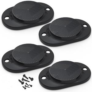 GMW Gun Magnet [2-Pack] | 30 lbs. Rating Magnetic Gun Mount | HQ Rubber Coated Gun Magnet Buckler Series for Car, Truck, Desks, Safes, and Walls | Indoor Gun Racks| Concealed Gun Holder for Handgun (Black 4 Pack)