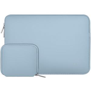 MOSISO Laptop Case 13.3 inch, 13-13.3 inch Laptop Sleeve Bag Compatible with MacBook Air/Pro 13/Pro 14 M5 M4 M3 M2 M1, HP Dell ASUS Lenovo, Neoprene Computer Sleeve Bag with Small Case, Airy Blue