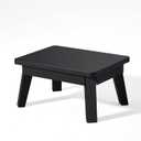 HOUCHICS Wooden Step Stool, One Step Stool for Adult Kids, Wood Bedside Step Stools for Adults, Bathroom, Bedroom(Black)
