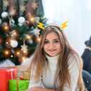 10 x OUNONA Flash Hairband Christmas Flash Headband - Yellow Headband for Women Lightweight Comfortable Party Accessory Perfect for Christmas Gatherings and Cosplay Events - 10.63 X 7.87 Inches