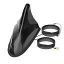 Eightwood Shark Fin Amplified FM AM Car Radio Antenna, GPS Antenna with SMA Male Connector for Vehicle Car Truck SUV Radio Stereo Receiver Head Unit GPS Navigation System