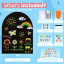 Arch Magnetic Wall Decal for Kids | 39.4'' x 31.5'' | Magnet Wall for Kids | Chalk Board Wall | Peel and Stick Magnetic Chalkboard for Wall | Magnetic Wall Board | Magnetic Play Wall