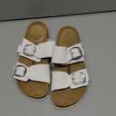 DREAM PAIRS Women's Slides Soft Genuine Footbed Sandals Comfortable Adjustable Double Buckle Slip-on Flat Sandals with Arch Support Frame Dual Slippers for Summer 2026, Size: 6.5