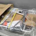 Drive Medical Two-Button Folding Walker w/ Wheels - Lightweight Rolling Mobility Support - Desk Arms - Adjustable Height - Dual Push-Button Operation - 5 Inch Front Wheels - Durable Aluminum - Silver