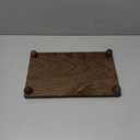 Amyhill Wood Pedestal Stand Kitchen Soap Tray Farmhouse Wooden Riser Stand for Kitchen Bathroom Counter Table Decor Plant Candle Vases Display(Classic,Dark Brown)