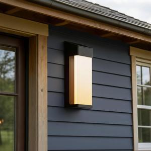 Solar Yard Solar Outdoor Wall Lights 4-Pack, Waterproof LED Exterior Sconce, Dusk to Dawn Porch Lights for Front Door, Patio & Entryway, Modern Flat Rectangle