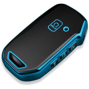 Tukellen for Kia Key Fob Cover,Special Soft TPU Key Case Cover Protector Compatible with Cerato Ceed Forte NIRO Sorento Seltos Sportage Soul Telluride Remote/Smart Key,Key Shell-Blue