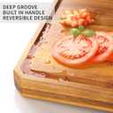 Acacia Wood Cutting Boards for Kitchen,Large Wooden Cutting Boards for Chopping Meat, Cheese, Fruits, and VegetablesExtra Large Charcuterie Board with Handles, Juice Groove