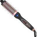 Curling Iron Thermal Brush Dual Voltage Travel-Friendly with Digital Display Temperature Ceramic Tourmaline Ionic Quick Heating Suitable for Man and Women Short and Long Hair (1.25 inch)