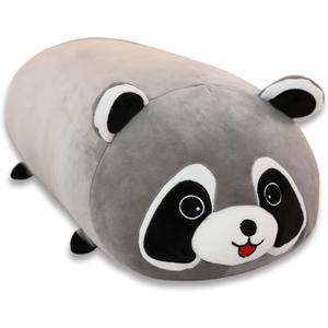 Cute Raccoon Plush Pillow, Soft Kawaii Plushies Cuddle Pillow, Cute Plushies Birthday Gifts for Kids (23 inch)