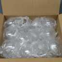 Creative Hobbies - Bulk Value Pack of 25 pcs - 67mm (2-5/8 Inch) Round Clear Plastic Ball Ornaments - Great for Crafting DIY Christmas Ornaments