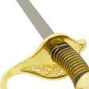 Official 39" USMC NCO Ceremonial Sword Hilt & Mirror-Polished Stainless Steel Blade with Scabbard
