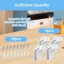 2 x NIIIYTYB 4Pcs Closet Shelf Brackets Wire End Bracket Holders for Closetmaid Shelving Wall Mount Support Hardware with Plastic Caps Closet Shelf Bracket Set for Rubbermaid Closet System