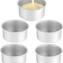 5Pack 5 Inch X 2 Inch Cake Pan, mini cake pan, round aluminum cake pan, used for family gatherings to bake mini cake pizza, quiche