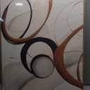 OIQArtOIQ 3 Piece Large Abstract Canvas Wall Art For Living Room Brown and Black Circles Lines Geometric Framed Wall Art Modern Minimalist Art Prints Artwork For Bedroom Office Dining Room 12x16 in