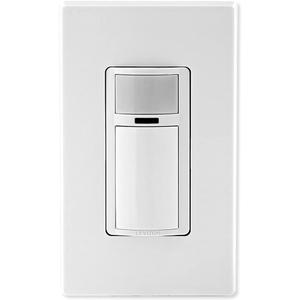 Leviton Decora Vacancy Motion Sensor In-Wall Switch, Manual-On, 2A, Single Pole, DVS02-1LW, White
