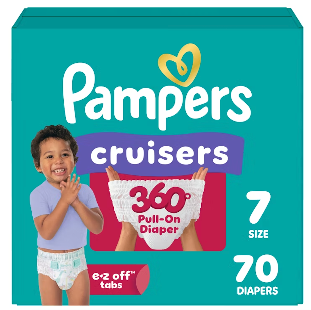 Pampers Crusiers Diapers, size 7, 70 Diapers