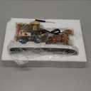 Christmas Village Accessories, Horse Drawn Carriage Collectible Buildings with 8 Songs & LED Lights, Christmas Collectible Figurines for Home Indoor Decorations, Festive Gift