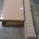 Afigurnishings Solid Wood White Bed Frame Queens Size