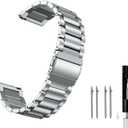 Moran Stainless Steel Watch Band Quick Release Replacement Metal Strap 20mm 22mm for Men Women (Silver+Folding Clasp, 20mm)