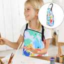 2 Pack Kids Apron for Cooking, Cute Cooking Aprons, Waterproof Art Apron with Pockets, Girls Boys for Painting, Cooking, Baking Paint Pinafore, Toddler Painting Artist Aprons Adjustable