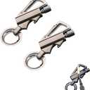 2 Pack Permanent Match Infinity Lighter - Keychain Bottle Opener for Men with Dual-Side Flint Fire Starter & Bottle Opener. (Silver)