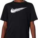 Nike Kids' Multi Dri-FIT Short-Sleeve Top (X-Large, Black/White)