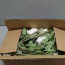 Hananona Artificial Roses in Bulk, Fake Velvet Silk Roses Realistic Rose for Wedding Centerpieces Flower Arrangement Home Decor (50, White)