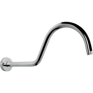 NearMoon Shower Extension Arm with Flange - S Shaped High Arc Gooseneck Long Shower Extender Pipe, Perfect for Rainfall Shower Head - Bathroom Accessory,16 Inch (Chrome Finish)